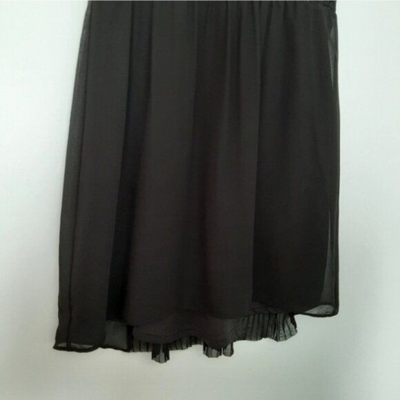 H&M Mama Maternity Baby Doll Empire Floral Lace Pleated Plisse Dress Black Sz M - Picture 14 of 14